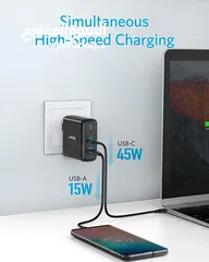  2 Anker 60W usb c charger/شاحن انگر 60 واط