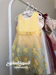  2 فستان كوري اصفر مميز راقي من كولكشن العيد