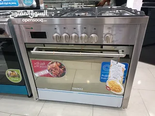  3 عرض نااار على فرن تكماز 90 سم ستيل مطفي فل سيفتي كامل مع مروحه