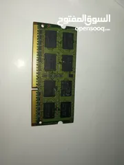 4 حبيتين رام لابتوب Ram DDR3 1600MHz للبيع (2GB+2GB)