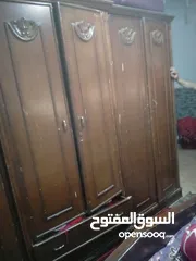  5 غرفة نوم خشب لاتيه ثقيل مافيها تكسير بحاجه الى صيانه مع. فرشة زمبرك
