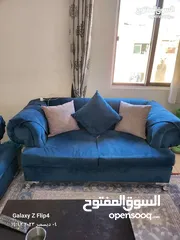  3 طقم كنب تفصيل مستعمل بس نضيف 7مقاعد