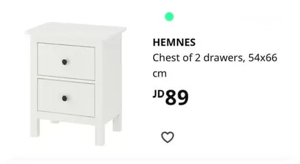  3 غرفه نوم من IKEA لون ابيض  بسعر 575