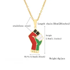  2 Stainless Steel Palestine Map Pendant Necklace