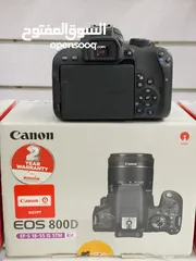  4 كاميرا كانون 800D  شاتر 2000صور بس   حاله فبريكه 100%  المشتملات