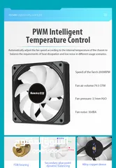  9 Huntkey MVP V360 3 Fans CPU Cooler مراوح تبريد للكيس 3 متوفرين باللونين الابيض و الاسود