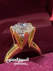  4 6 carat diamond ring with gold plated body