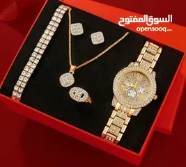  1 Quartz watch with jewelry set