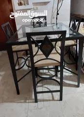  1 طاوله سفره حديد مع وجه سيكريت ثقيل مع 4 كراسي للبيع بسعر البلاش وبأقل من الشراء ب4 أضعاف السعر