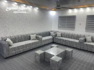  5 أقوا العروض جلسات خليجية أحدث الموديلات 17 مقعد مع طقم طربيزاط + مراكي + مخدات