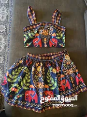  1 طقم صيفي جميل جدا بنقشة مميزة بحجم متوسط لإطلالة صيفية جميلة