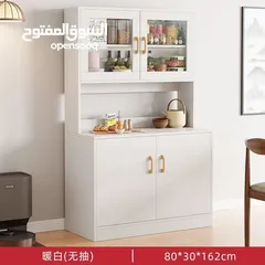  7 خزانة مطبخ منزلية 4 دفات – ترتيب وأناقة بكل زاوية! الأبيض الي يليق على كل المطابخ .