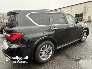  3 انفينتي QX80 فل مواصفات حادث بسيط في الشحن