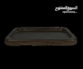  4 سيت صينيه خشبي مستطيل 3 قطع