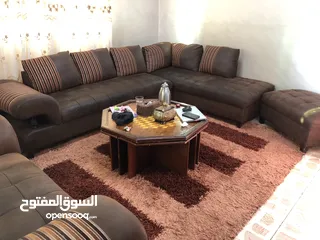  16 طقم كورنر حرف L فاخر جدا مع طاولة سفرة خشب و حفر مصري مع بوفيه اندونيسي فاخر جدا