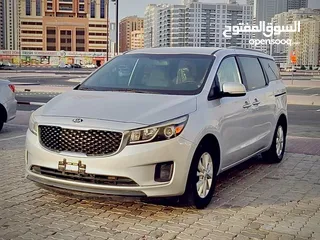  1 كيا سيدونا وارد أمريكي مقاعد عدد 8 موديل 2015  Kia sedona 2015 lx fresh imported from USA engine gea