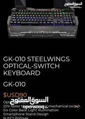  2 كيبورد قيمنق للالعاب dragon war gk-010 6 colors blue switch مستعمل يشبه الجديد