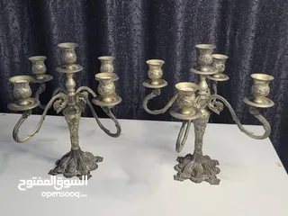  1 شمعه دان أنتيك عدد 2 ثقيل