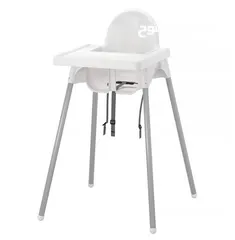  1 baby chair/high chair, safety belt with tray new ps