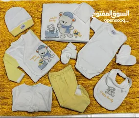  23 التوصيل متاح لكل فلسطين ، طقوم بيبي تركي قطن 100# ، الطقم الواحد بتكون من 10 قطع