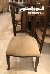  3 طاوله سفره 8 كراسي مع بوفيه ومرايه وفضيات عدد2