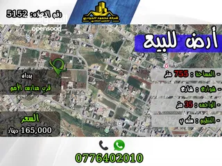  1 رقم الأعلان (5152) قطعة ارض للبيع في شفا بدران قرب مدارس الأمم