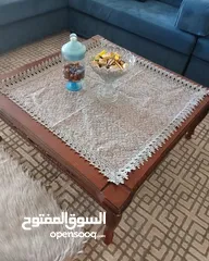  1 طاولة وسط مع طاولتين جانبيات