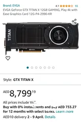  4 GeForce GTX TITAN X 12GB GAMING GeForce GTX TITAN X 12GB GAMING