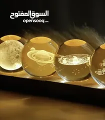  5 كورات مضيئة اشكال القمر ولكواكب ونجوم وستيش  حلوة مضيئة عل كهرباء