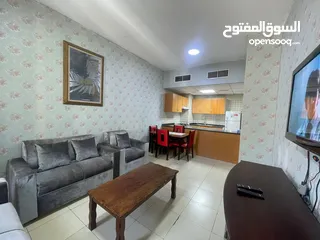 4 شقه مفروش غرفه وصاله للايجار الشهري بعجمان منطقه الحميديه ، شارع الجامعه