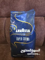  1 قهوة لافازا إيطالية LAVAZZA  واحد كيلو سوبر كريما MEDIUM ROAST ثلاثة كيلو قهوة LAVAZZA CREMA E AROMA