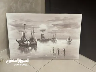  4 مناظر رسم يدوي زيتي