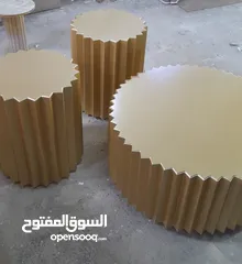  20 طاولات وسط خشب 18م الون حسب الطلب مكون من ثلاث قطع طاولات واسط جودة عالية