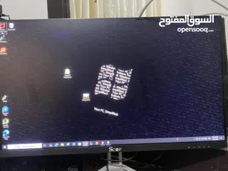 1 كمبيوتر +شاشة شبه جديد للبيع