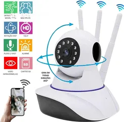  1 كاميرا مراقبه Wifi الذكية IP كاميره ذكيه بانورامية متحركه 355 درجه مع خاصيه الصوت  3 هوائيات