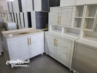  4 كاونتر mdf مع ملحق قياس متر مع سنك قياس متر و 20 سم مرمر