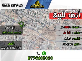  1 رقم الاعلان (3232) ارض تجارية للبيع في منطقة ابو علندا قرب اصحاب الكهف