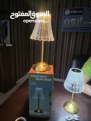  4 مصابيح الطاولة الكريستالية ثلاث درجات إضاءة مختلفة (دافئة – بيضاء – مختلطة) تناسب جميع الأجواء