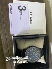  1 ساعة CITIZENS الاصلية المضادة للماء بلكستك الاسود والقلب الازرق الداكن-سبورتي كاجويل