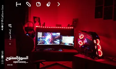  1 Pc gaming للبيع بحاله الوكاله استخدام ثلث شهور