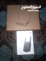  2 جهاز شبكه فايبر مع مقوي شبكه