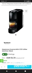  2 Nespresso Essenza Mini C30 Coffee Maker, C30-ME-BK-NE (600ml)