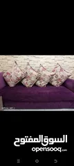  1 طقم كنب كورنر مع ثنائية لون نهدي 8 مقاعد