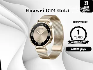 1 جديد ساعة هواوي جي تي 4 ذهبي /// huawei Gt4 gold  41mm