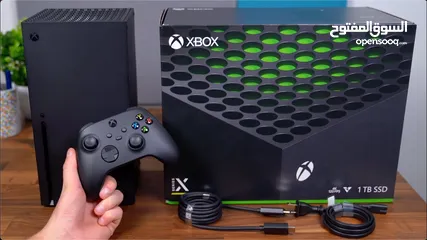  1 للبيع Xbox Series X بحالة الوكالة مع كامل اغراضه والكرتونة