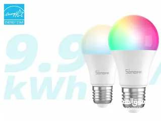  2 مصباح إضاءة ذكي سونوف يعمل مع اليكسا جوجل هوم SONOFF Wi-Fi Smart Led Bulb ALEXA GOOGLE