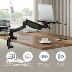  6 FLEXIMOUNTS 2 in 1 Monitor Arm Laptop Mount Stand Swivel Gas Spring LCD Arm Height Adjustable Mount