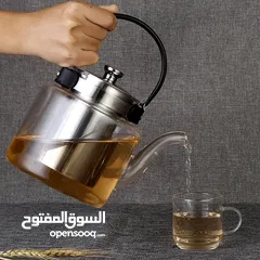  2 ابريق شاي زجاجي بمقبض حديد مجلفن(الاسعار في الصور)