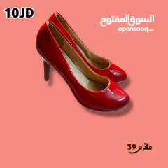  1 كندره نسائيه للمناسبات  "بلون احمر "  بكعب