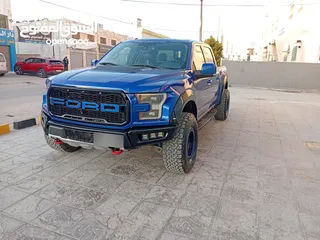  5 فورد رابتر أصلي للبيع للجادين فقط بسعر مناسب  F150  2018 أزرق جنط بي دلك فل بنوراما